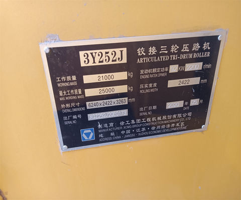 Увлекательная сила 50KN 21000 KG Использованный дорожный ролик 3Y252 для вашего строительства