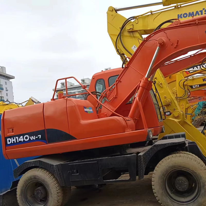 DOOSA DH140W-7 Использованный экскаватор с гидравлическим насосом Паркера